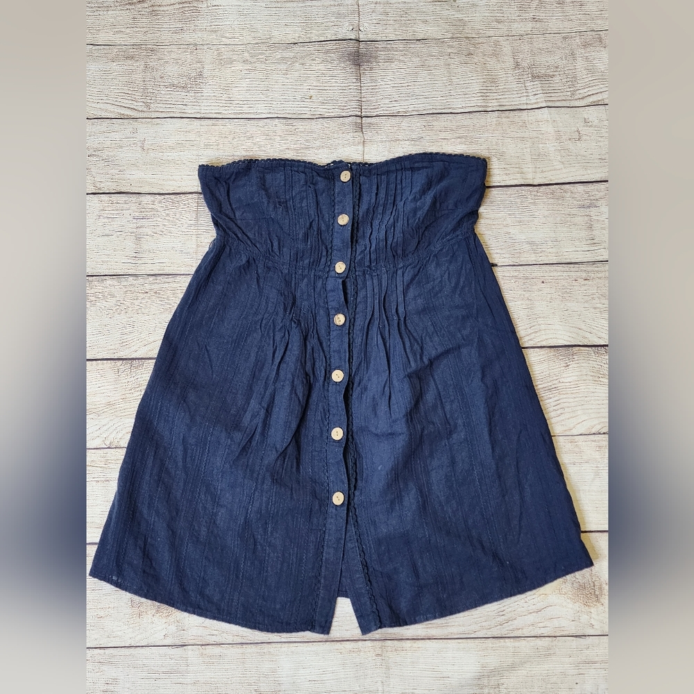 Strapless Button Down Minindress - image 4